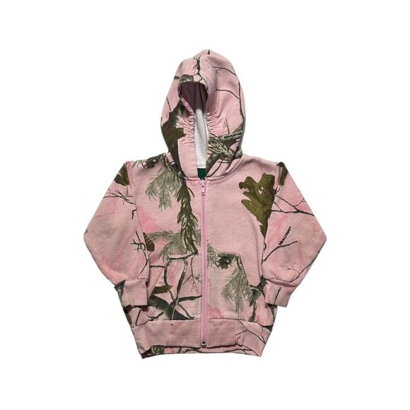 Y2K Pink Camouflage Realtree Kids Hoodie - Picture 1 of 3